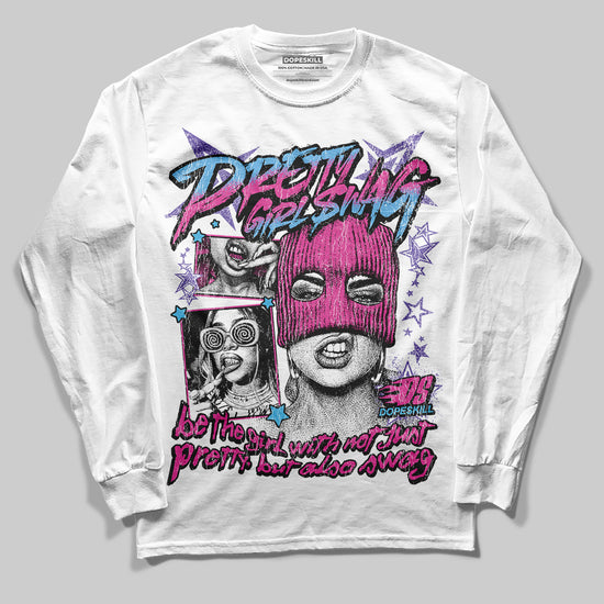 Dunk Low GS “Active Fuchsia” DopeSkill Long Sleeve T-Shirt Pretty Girl Swag Graphic Streetwear - White