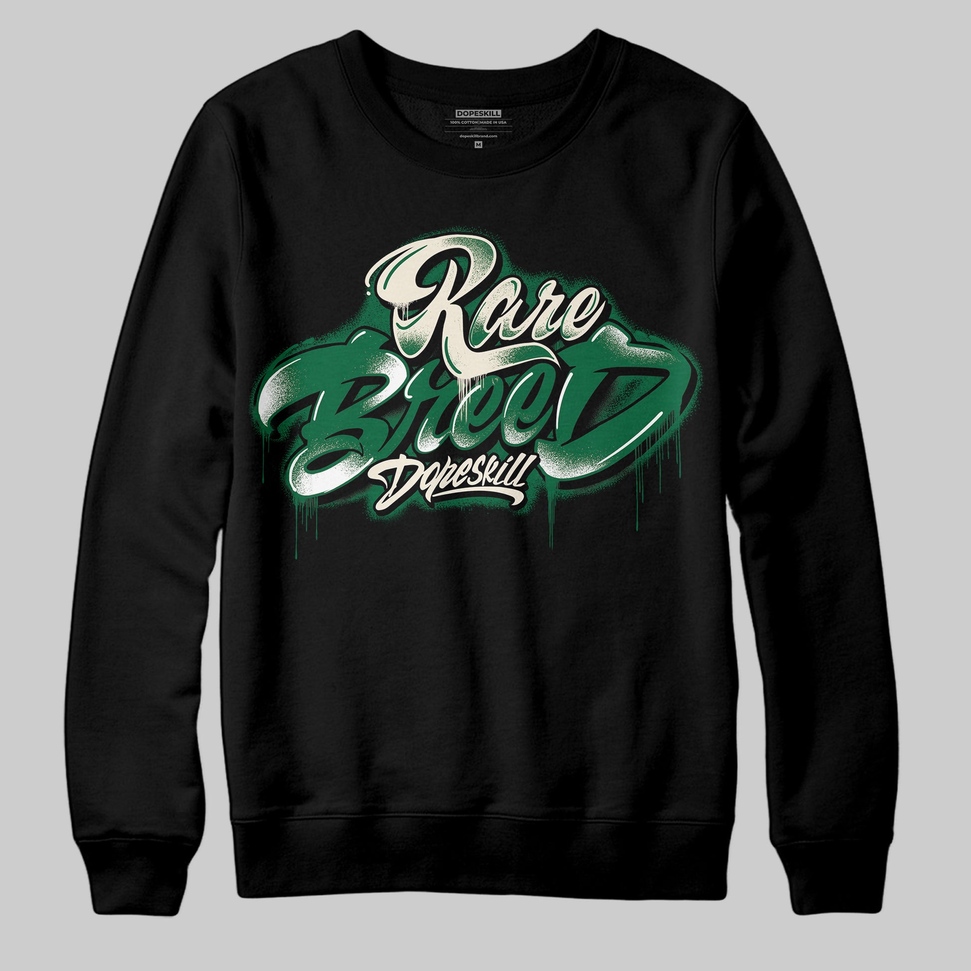 Jordan 13 GS “Pine Green” DopeSkill Sweatshirt Rare Breed Type Graphic Streetwear - Black