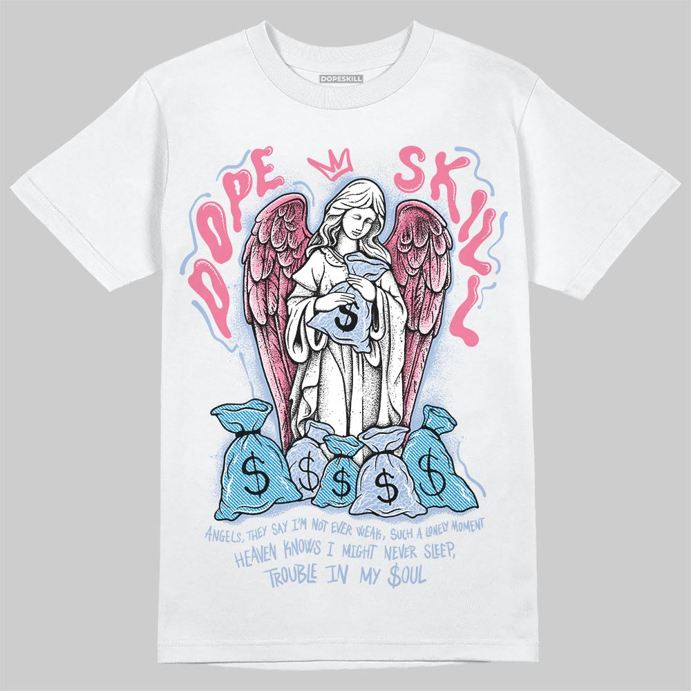 Jordan 3 GS “Cobalt Bliss” DopeSkill T-Shirt Angels Graphic Streetwear - White 
