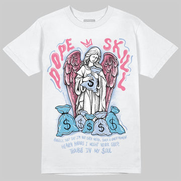 Jordan 3 GS “Cobalt Bliss” DopeSkill T-Shirt Angels Graphic Streetwear - White 