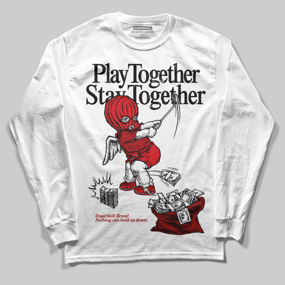 Adidas Samba OG ‘Talchum Pack ‑ Scarlet’ DopeSkill Long Sleeve T-Shirt Play together, Stay together Graphic Streetwear - White 