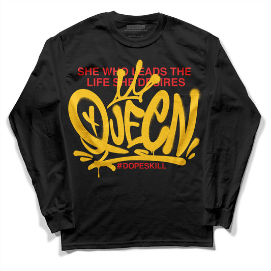 Yellow Sneakers DopeSkill Long Sleeve T-Shirt Queen Graphic Streetwear - Black