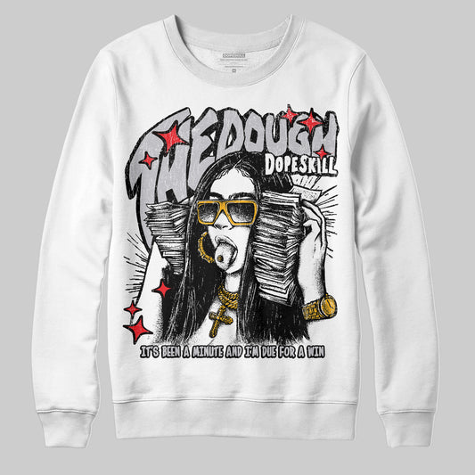 Grey Sneakers DopeSkill Sweatshirt The Dough Graphic Streetwear - White