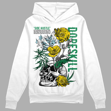 Jordan 5 “Lucky Green” DopeSkill Hoodie Sweatshirt Side Hustle Graphic Streetwear - White