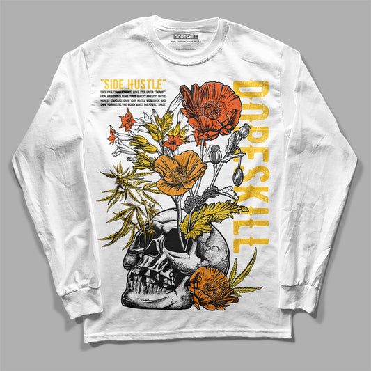 Yellow Sneakers DopeSkill Long Sleeve T-Shirt Side Hustle Graphic Streetwear - White