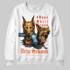 Orange Sneakers DopeSkill Sweatshirt New Drip Season Graphic Streetwear - White