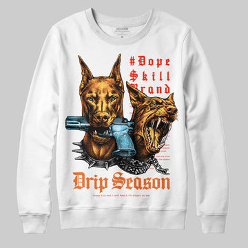 Orange Sneakers DopeSkill Sweatshirt New Drip Season Graphic Streetwear - White