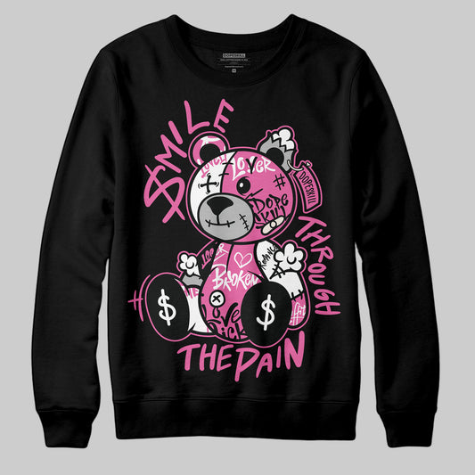 Asics Gel-Kayano 14 ‘Cream Sweet Pink’ DopeSkill Sweatshirt Smile Through The Pain Graphic Streetwear - Black