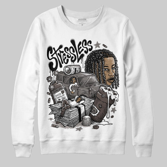Jordan 4 Retro Cave Stone DopeSkill Sweatshirt Stressless Graphic Streetwear - White 