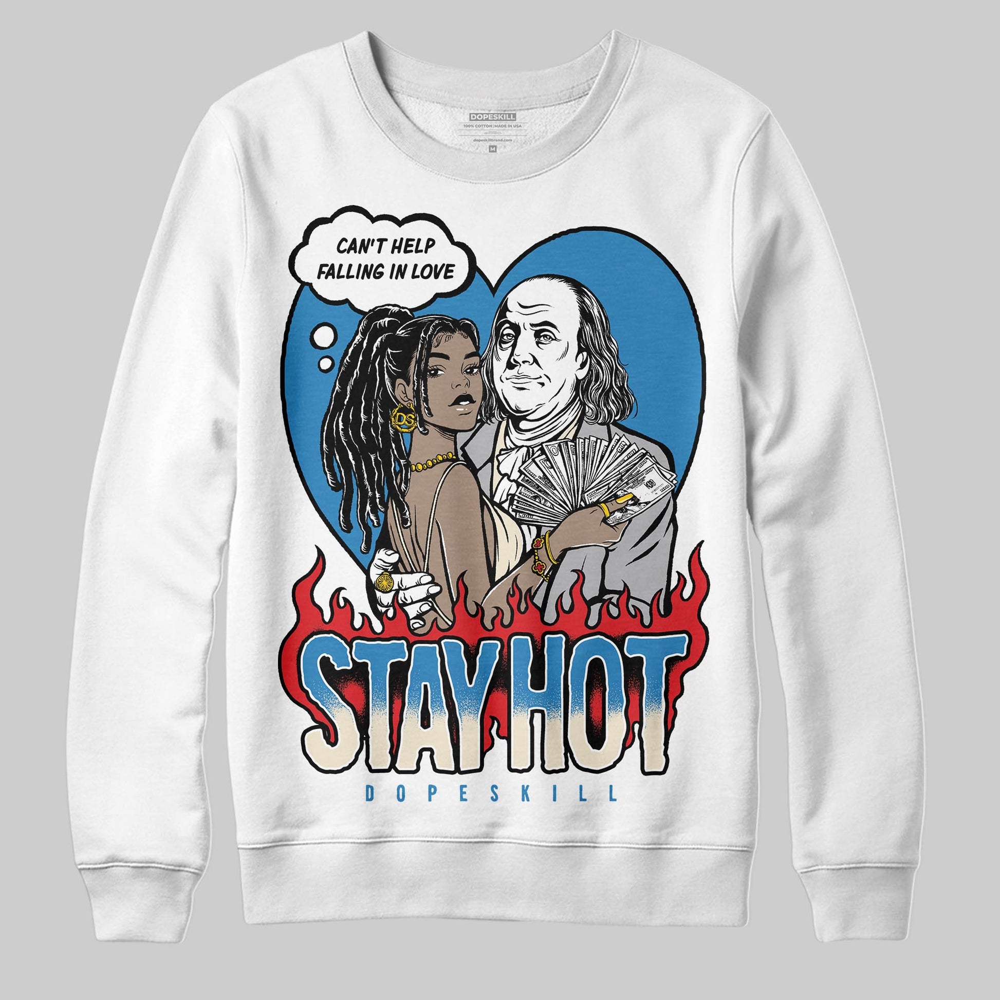 Jordan 3 Retro OG Rare Air DopeSkill Sweatshirt Stay Hot Graphic Streetwear - White