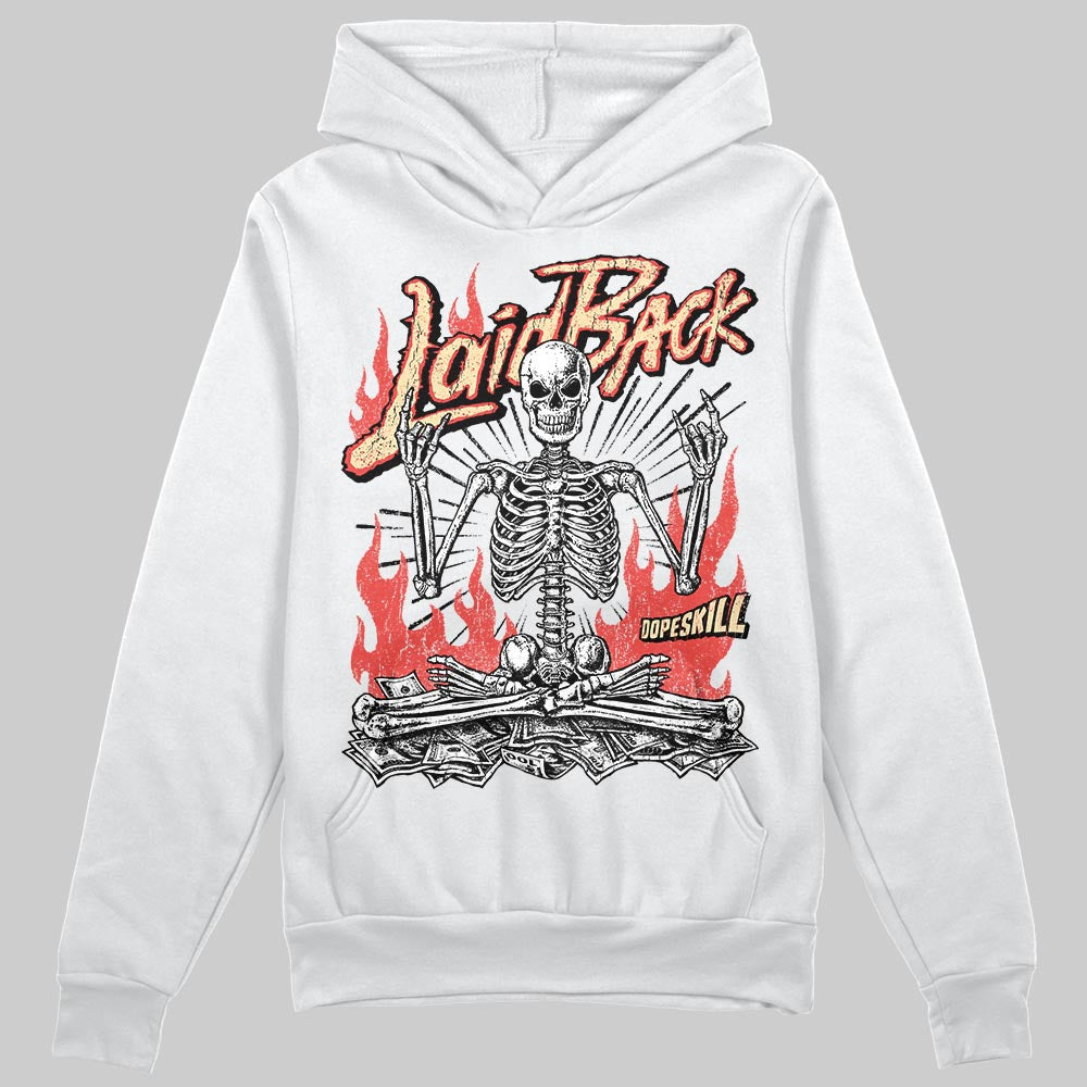 Red Sneakers DopeSkill Hoodie Laid Back Graphic Streetwear - White