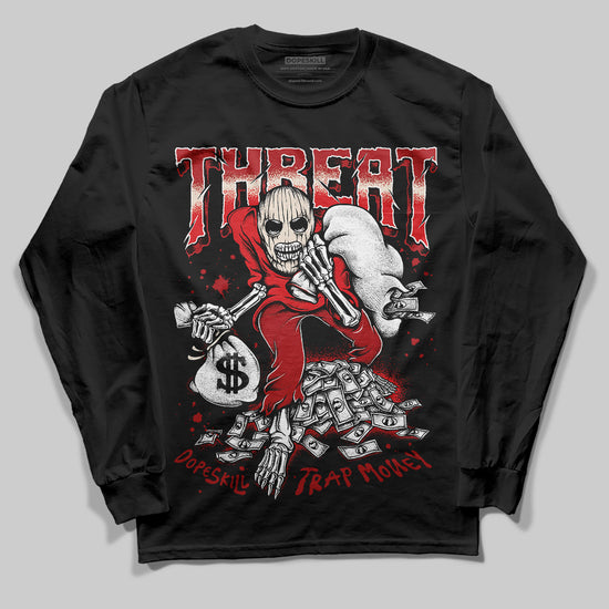 Adidas Samba OG ‘Talchum Pack ‑ Scarlet’ DopeSkill Long Sleeve T-Shirt Threat Graphic Streetwear - Black