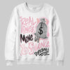 AMIRI White & Pink Stars Court Sneakers DopeSkill Sweatshirt Real Ones Move In Silence Graphic Streetwear - White