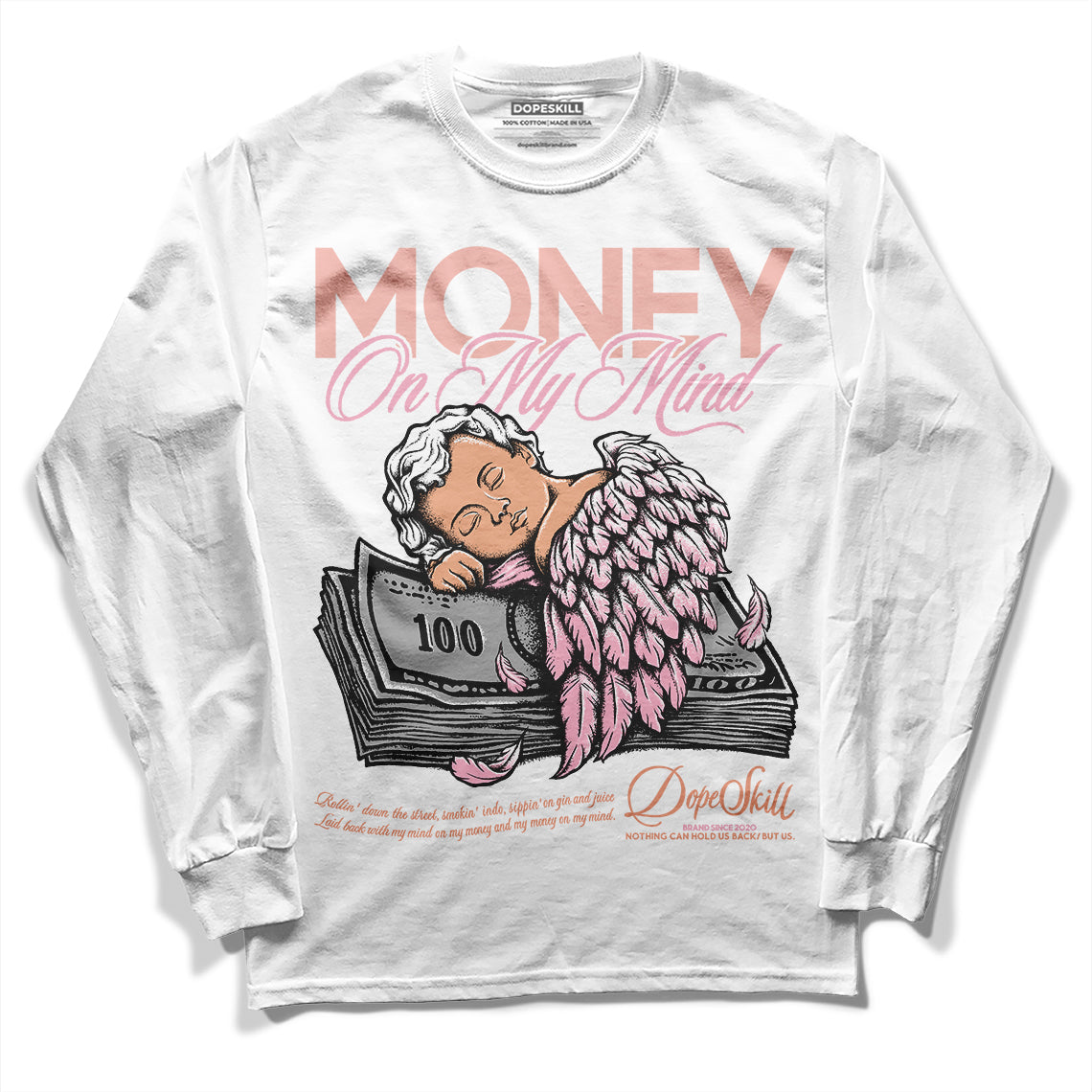 Jordan 11 Low “Legend Pink” DopeSkill Long Sleeve T-Shirt MOMM Graphic Streetwear - White