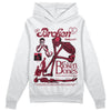 Jordan 1 Retro High '85 OG Metallic Burgundy DopeSkill Hoodie Sweatshirt Broken Bones Graphic Streetwear - White