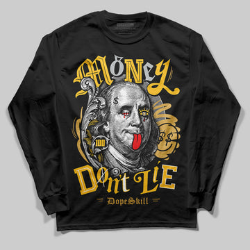 Jordan 12 "Phantom" DopeSkill Long Sleeve T-Shirt Money Don't Lie Graphic Streetwear - Black