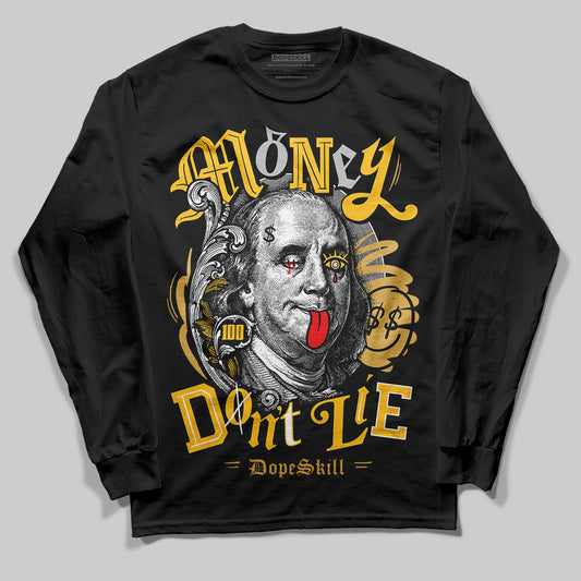 Jordan 12 "Phantom" DopeSkill Long Sleeve T-Shirt Money Don't Lie Graphic Streetwear - Black