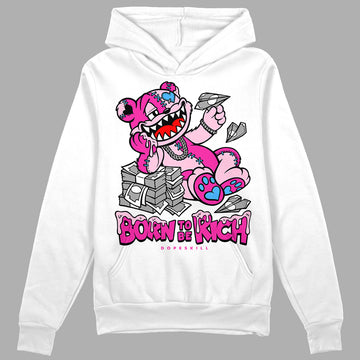 Pink Sneakers DopeSkill Hoodie Sweatshirt Born To Be Rich Graphic Streetwear - White