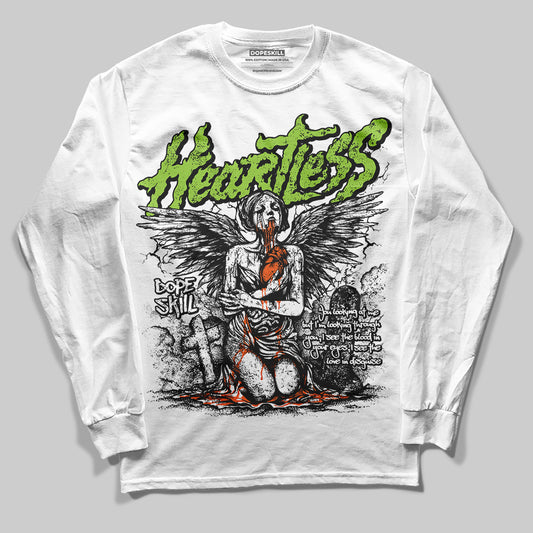 Neon Green Sneakers DopeSkill Long Sleeve T-Shirt Heartless Graphic Streetwear - White 