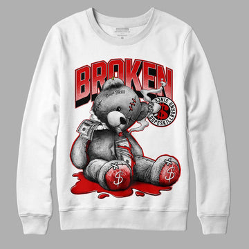 Jordan 1 Retro Low "Black Toe" DopeSkill Sweatshirt Sick Bear Graphic Streetwear - White