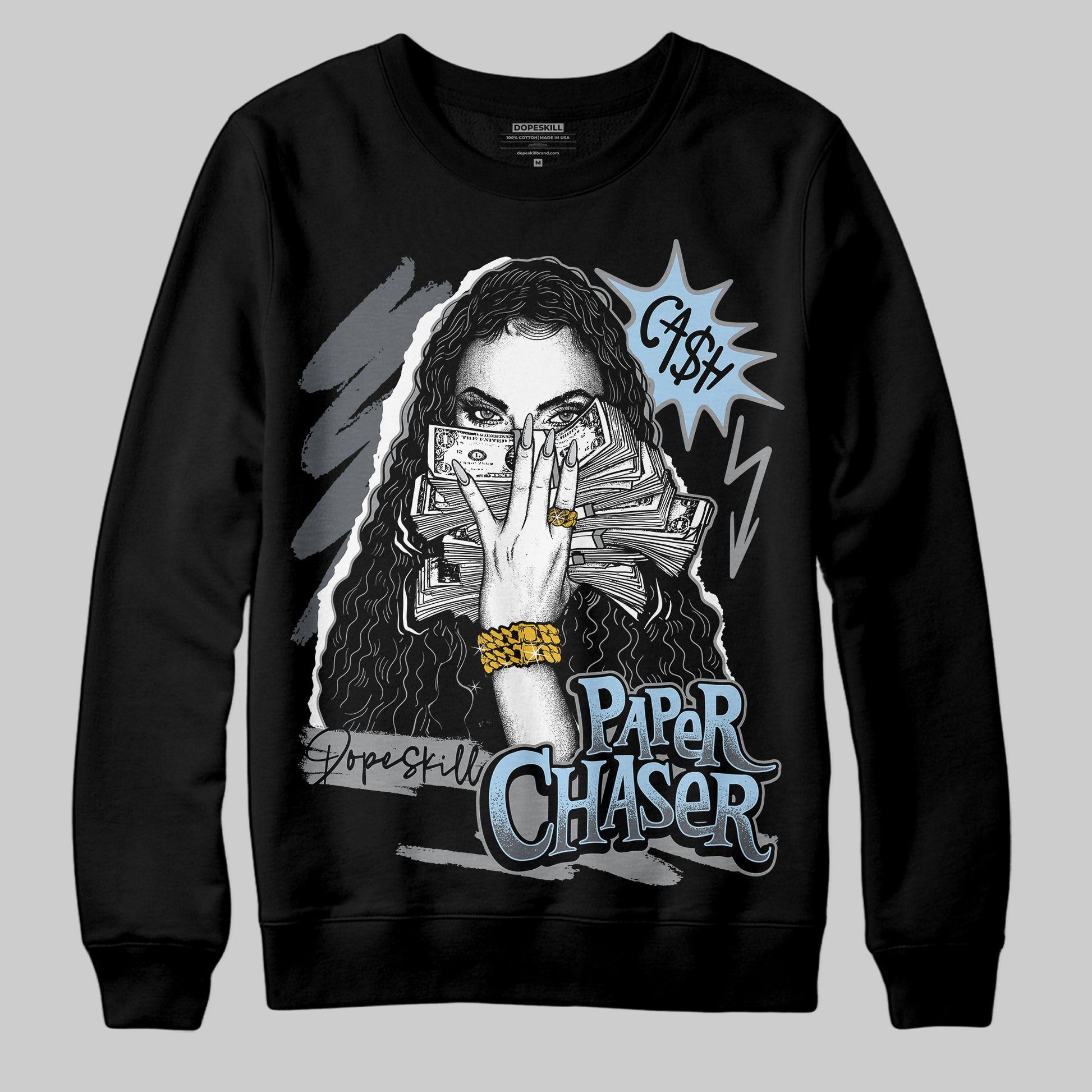 Jordan 5 Retro Wolf Grey (2026) DopeSkill Sweatshirt NPC Graphic Streetwear - Black