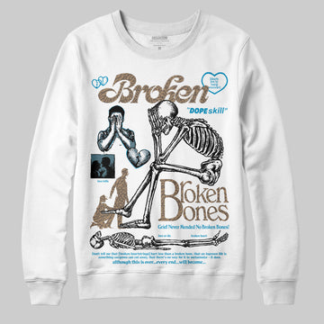 Jordan 3 GS “We Outside” DopeSkill Sweatshirt Broken Bones Graphic Streetwear - White