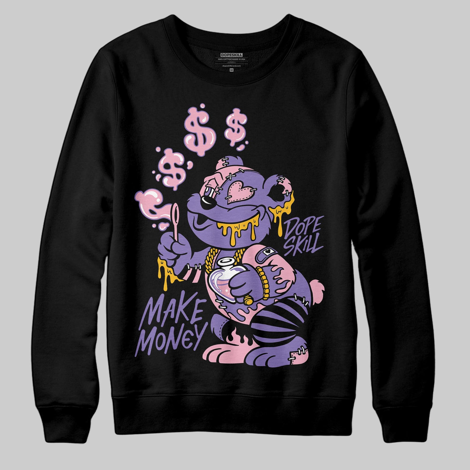 Jordan 11 "Mojave" DopeSkill Sweatshirt Make Money Graphic Streetwear - Black