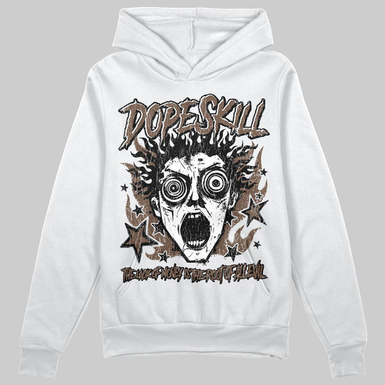 A Ma Maniére x Air Jordan 4 “Dark Mocha” DopeSkill Hoodie Sweatshirt Root of Evil Graphic Streetwear - White