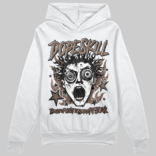 A Ma Maniére x Air Jordan 4 “Dark Mocha” DopeSkill Hoodie Sweatshirt Root of Evil Graphic Streetwear - White