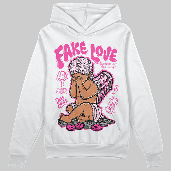 Dunk Low Triple Pink DopeSkill Hoodie Sweatshirt New Fake Love Graphic Streetwear - WHite