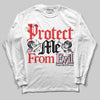 Awake NY x Air Jordan 5 Arctic Pink DopeSkill Long Sleeve T-Shirt Protect Me From Evil Graphic Streetwear - White