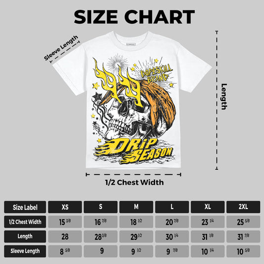 Yellow Ochre 6s DopeSkill Oversize Print T-Shirt Drip Season Graphic
