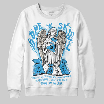 Jordan 1 High OG “UNC” Reimagined DopeSkill Sweatshirt Angels Graphic Streetwear - White