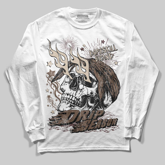 A Ma Maniére x Air Jordan 4 “Dark Mocha” DopeSkill Long Sleeve T-Shirt Drip Season Graphic Streetwear - White