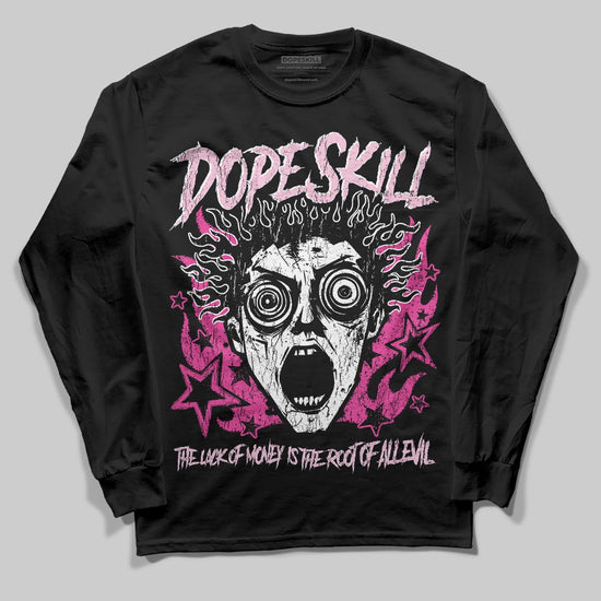 Pink Sneakers DopeSkill Long Sleeve T-Shirt Root of Evil Graphic Streetwear - black