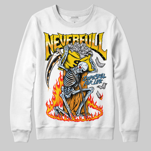 Jordan 6 “Yellow Ochre” DopeSkill Sweatshirt NeverFull Graphic Streetwear - White