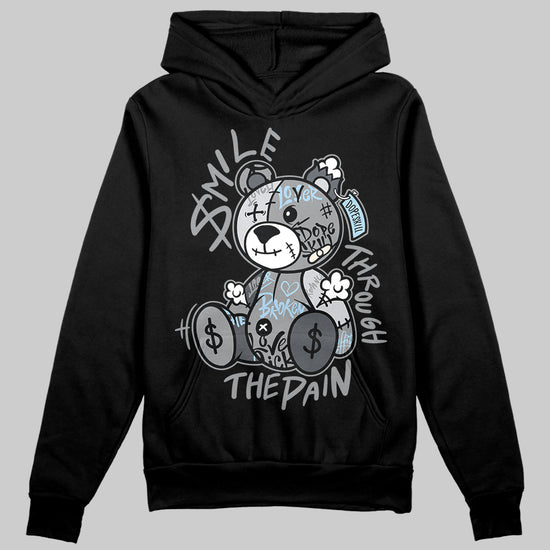 Jordan 5 Retro Wolf Grey (2026) DopeSkill Hoodie Sweatshirt Smile Through The Pain Graphic Streetwear - Black
