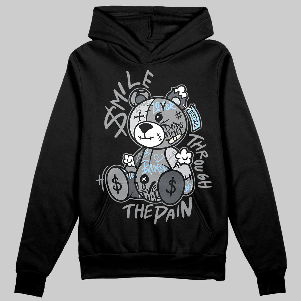 Jordan 5 Retro Wolf Grey (2026) DopeSkill Hoodie Sweatshirt Smile Through The Pain Graphic Streetwear - Black