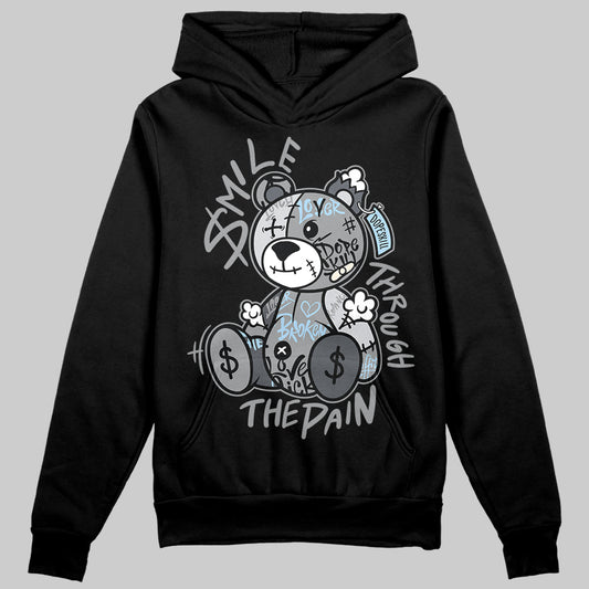 Jordan 5 Retro Wolf Grey (2026) DopeSkill Hoodie Sweatshirt Smile Through The Pain Graphic Streetwear - Black
