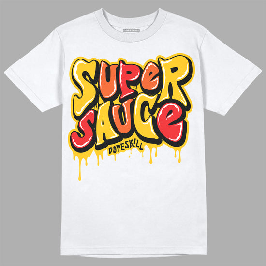 Yellow Sneakers DopeSkill T-Shirt Super Sauce Graphic Streetwear - White