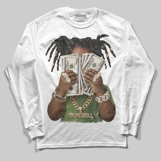 Foamposite Pro 'Pine Green' DopeSkill Long Sleeve T-Shirt Rich Youth Graphic Streetwear - White