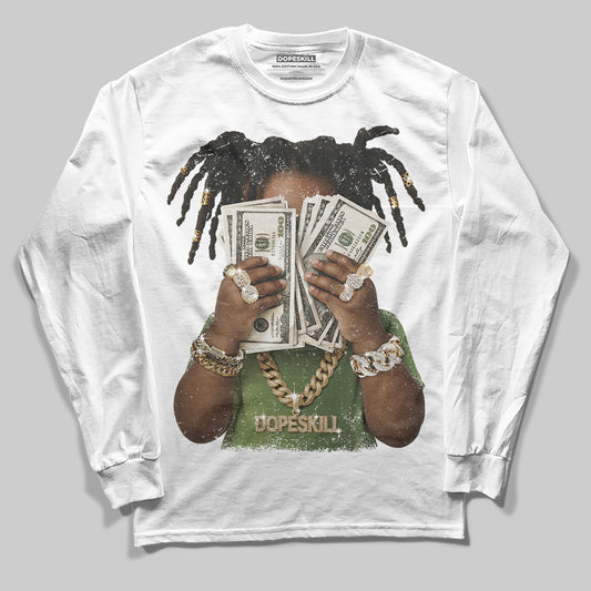 Foamposite Pro 'Pine Green' DopeSkill Long Sleeve T-Shirt Rich Youth Graphic Streetwear - White