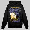 Jordan 4 Retro Lakers DopeSkill Hoodie Sweatshirt Speak It Graphic Streetwear - black