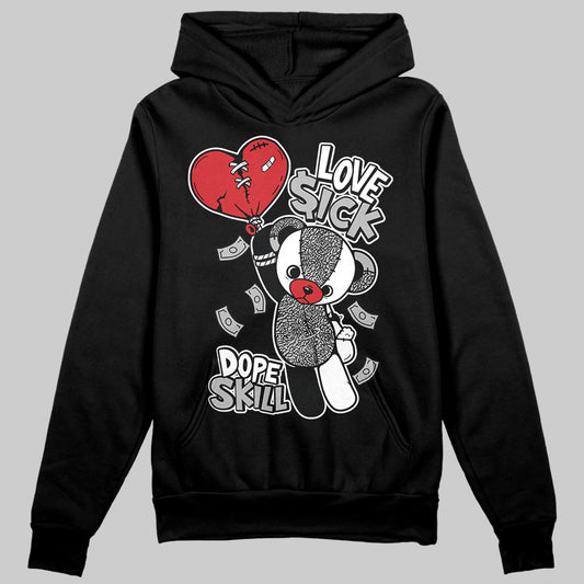 Jordan 3 OG “Black Cement” DopeSkill Hoodie Sweatshirt Love Sick Graphic Streetwear - Black