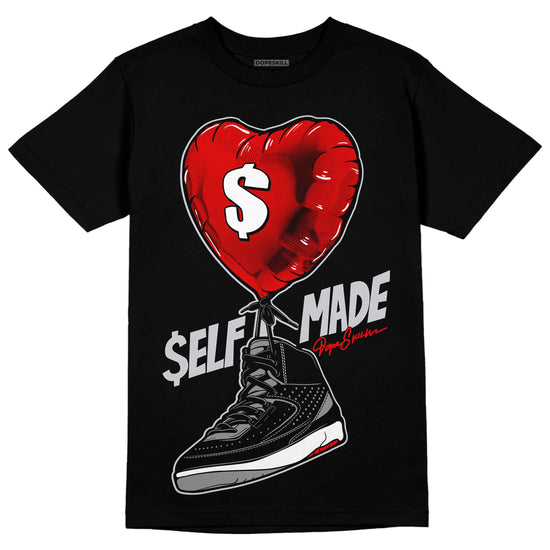 Jordan 2 Retro "Black Cement" DopeSkill T-Shirt Self Made Graphic Streetwear - Black