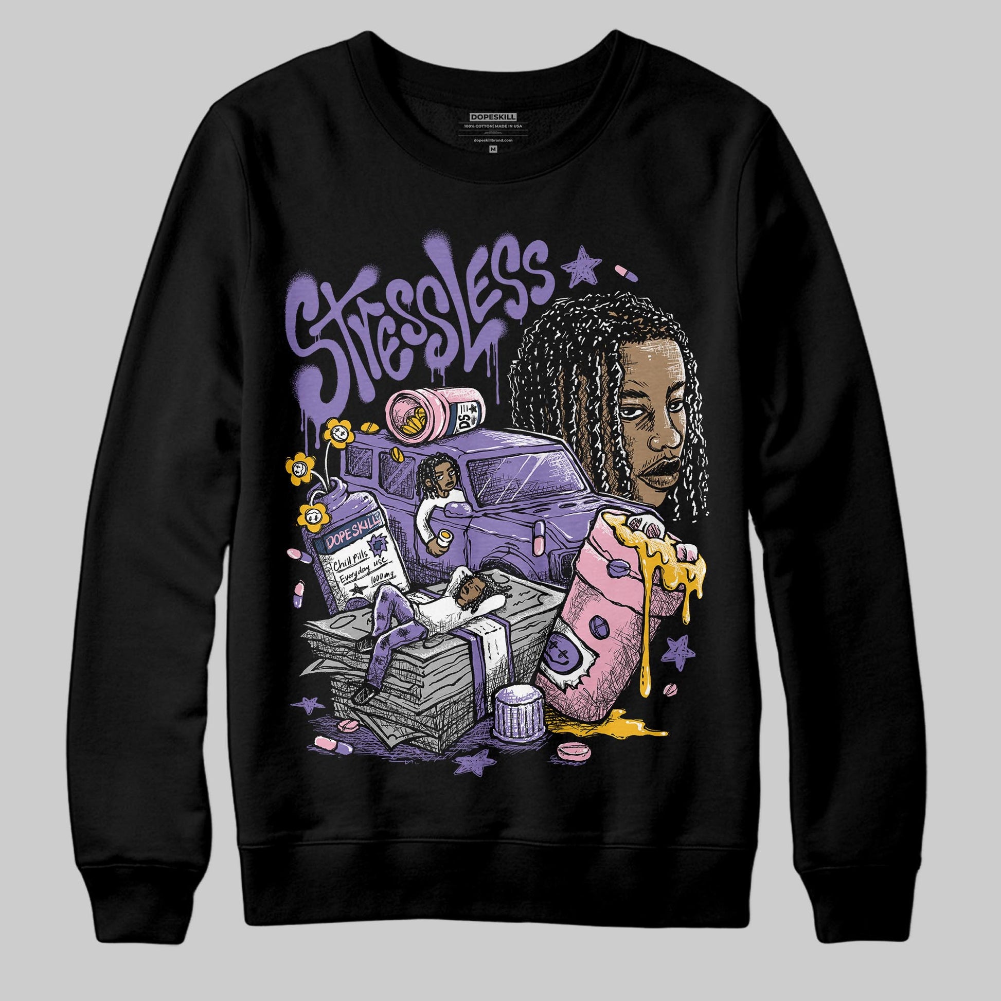 Jordan 11 "Mojave" DopeSkill Sweatshirt Stressless Graphic Streetwear - Black