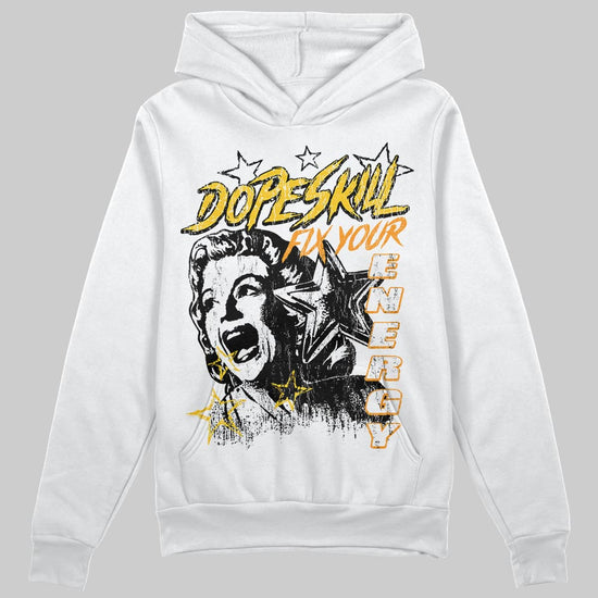 Yellow Sneakers DopeSkill Hoodie Fix Your Energy Graphic Streetwear - White