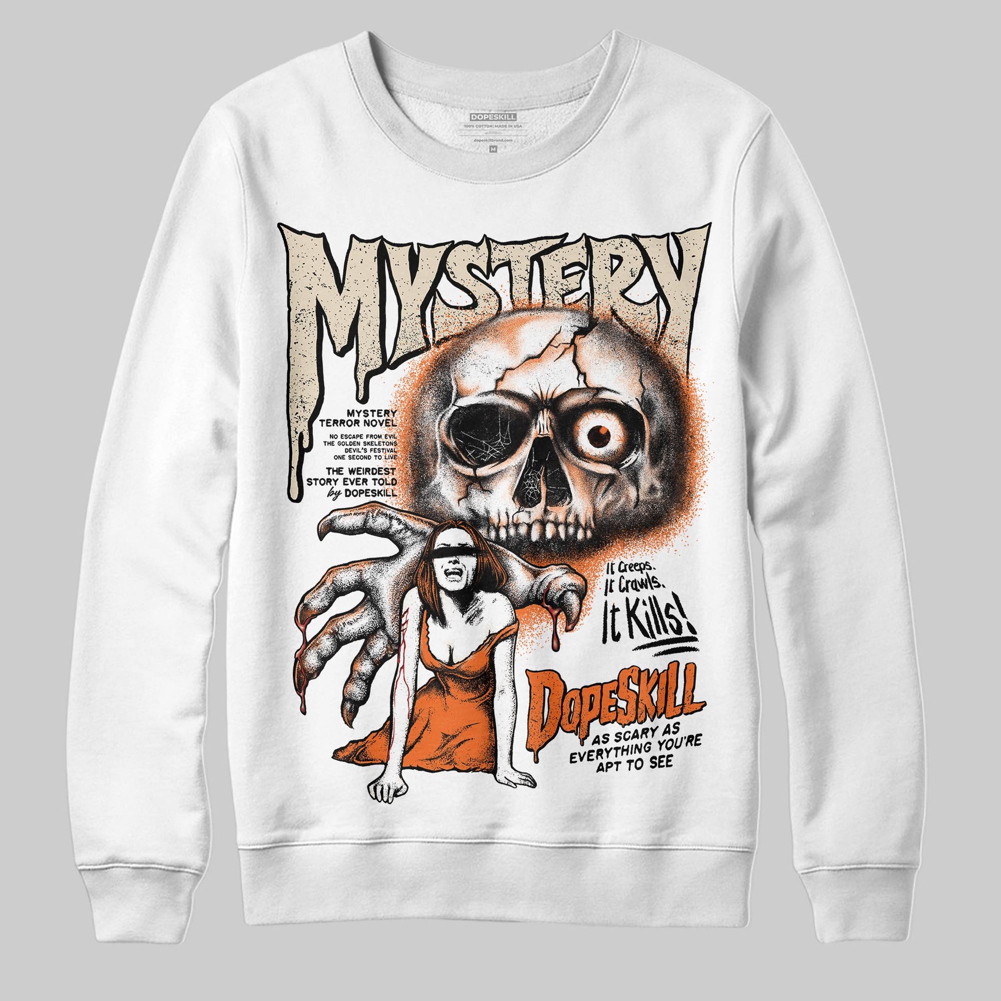 Jordan 3 “Starfish” DopeSkill Sweatshirt Mystery Ghostly Grasp Graphic Streetwear - White
