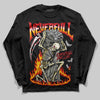 Jordan 3 Fire Red DopeSkill Long Sleeve T-Shirt NeverFull Graphic Streetwear - Black