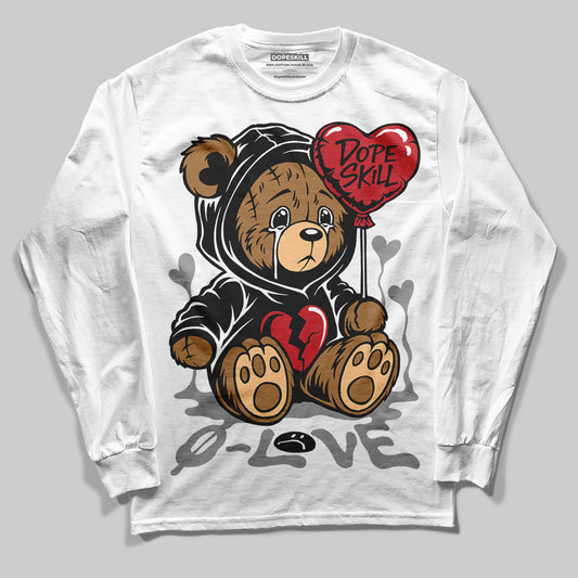 Jordan 11 “Bred Velvet” DopeSkill Long Sleeve T-Shirt Broken Bear Graphic Streetwear - White